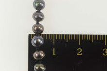 Load image into Gallery viewer, 14K Tahitian Pearl Beaded Diamond Circle Clasp Bracelet 6.5&quot; Yellow Gold