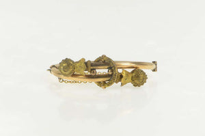 Gold Filled Victorian Elaborate Statement Wrap Bangle Bracelet 6.25"