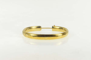 Gold Filled Retro Etched Floral Pattern Statement Bangle Bracelet 7"