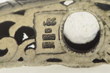 Load image into Gallery viewer, Sterling Silver 18K Two Tone Pink Topaz Elaborate Cuff Bracelet 7&quot;