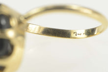 Load image into Gallery viewer, 14K 1960&#39;s Oval Black Star Sapphire Cocktail Ring Size 9 Yellow Gold