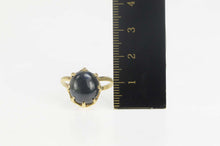 Load image into Gallery viewer, 14K 1960&#39;s Oval Black Star Sapphire Cocktail Ring Size 9 Yellow Gold