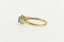 Load image into Gallery viewer, 10K Marquise Emerald Diamond Halo Engagement Ring Size 7 Yellow Gold