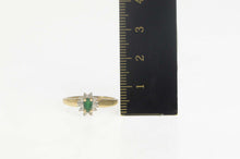 Load image into Gallery viewer, 10K Marquise Emerald Diamond Halo Engagement Ring Size 7 Yellow Gold