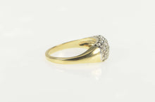 Load image into Gallery viewer, 14K 0.24 Ctw Diamond Squared Cluster Band Ring Size 7 Yellow Gold