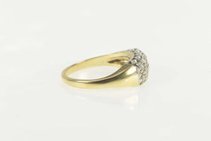 14K 0.24 Ctw Diamond Squared Cluster Band Ring Size 7 Yellow Gold