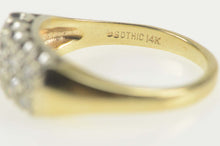 Load image into Gallery viewer, 14K 0.24 Ctw Diamond Squared Cluster Band Ring Size 7 Yellow Gold