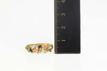 Load image into Gallery viewer, 14K Opal Nephrite Coral Onyx CZ Retro Band Ring Size 10 Yellow Gold