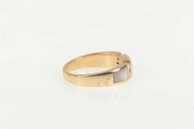 Load image into Gallery viewer, 14K Diamond Pink Mother of Pearl Inlay Diamond Ring Size 6.5 Rose Gold
