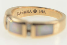 Load image into Gallery viewer, 14K Diamond Pink Mother of Pearl Inlay Diamond Ring Size 6.5 Rose Gold