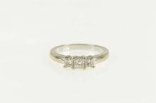 Load image into Gallery viewer, 14K 2/3 Ctw Princess Diamond Engagement Ring Size 7 White Gold