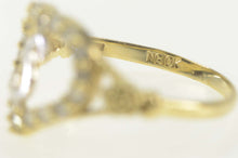Load image into Gallery viewer, 10K Heart S Monogram Letter Initial CZ Ring Size 7.25 Yellow Gold