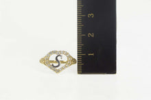 Load image into Gallery viewer, 10K Heart S Monogram Letter Initial CZ Ring Size 7.25 Yellow Gold
