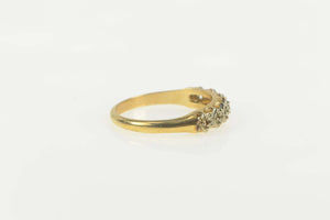 14K Vintage NOS 1950's Five Stone Wedding Band Ring Size 5.5 Yellow Gold