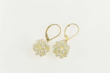 Load image into Gallery viewer, 14K Retro Pearl Ball Cluster Dangle Statement Earrings Yellow Gold
