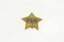 Load image into Gallery viewer, 14K Philanthropic Educational Org. Star Lapel Enamel Pin/Brooch Yellow Gold