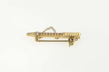 Load image into Gallery viewer, 10K Victorian Pi Beta Phi Fraternity Pearl Arrow Pin/Brooch Yellow Gold