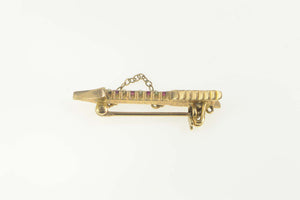 10K Victorian Pi Beta Phi Fraternity Pearl Arrow Pin/Brooch Yellow Gold