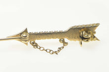 Load image into Gallery viewer, 10K Victorian Pi Beta Phi Fraternity Pearl Arrow Pin/Brooch Yellow Gold