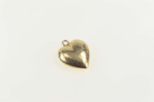 Load image into Gallery viewer, 14K Simple Puffy Heart Forget Me Not Love Charm/Pendant Yellow Gold
