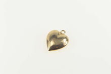 Load image into Gallery viewer, 14K Simple Puffy Heart Forget Me Not Love Charm/Pendant Yellow Gold