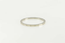 Load image into Gallery viewer, 14K Squared Edge Vintage NOS 1950&#39;s Band Ring Size 6.75 White Gold