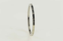 Load image into Gallery viewer, 14K Squared Edge Vintage NOS 1950&#39;s Band Ring Size 6.75 White Gold