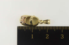 Load image into Gallery viewer, 14K Two Tone Bow Mary Jane Shoe Baby Slipper Charm/Pendant Yellow Gold