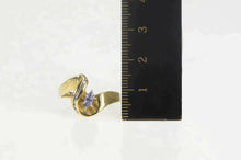 Load image into Gallery viewer, 14K Marquise Tanzanite Diamond Wavy Design Ring Size 9.5 Yellow Gold