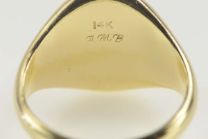14K Diamond S Monogram Name Letter Initial Signet Ring Size 5.25 Yellow Gold