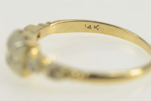 14K 1940's Diamond Classic Promise Engagement Ring Size 6.25 Yellow Gold