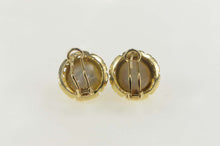 Load image into Gallery viewer, 14K Ornate 1960&#39;s Retro Pearl French Clip Earrings Yellow Gold