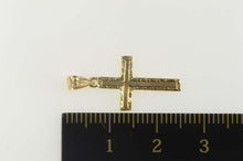 Load image into Gallery viewer, 14K Cross Ornate Scroll Etched Christian Symbol Pendant Yellow Gold