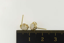 Load image into Gallery viewer, 14K Round Natural Opal Simple Stud Earrings Yellow Gold