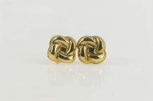 Load image into Gallery viewer, 14K Puffy High Relief Twist Scroll Stud Earrings Yellow Gold