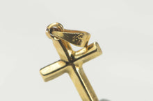 Load image into Gallery viewer, 14K Classic Plain Cross Symbol Christian Faith Charm/Pendant Yellow Gold