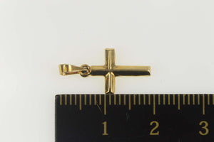 14K Classic Plain Cross Symbol Christian Faith Charm/Pendant Yellow Gold
