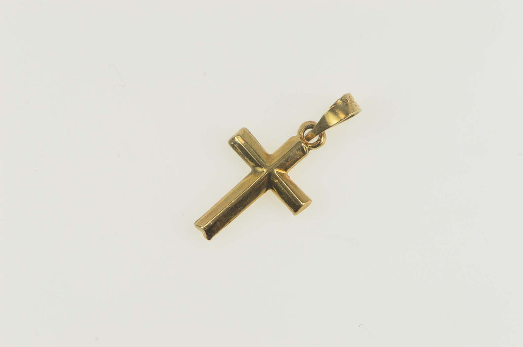 14K Classic Christian Faith Symbol Cross Charm/Pendant Yellow Gold