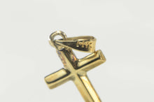 Load image into Gallery viewer, 14K Cross Symbol Christian Faith Simple Charm/Pendant Yellow Gold