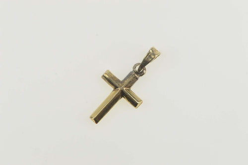 10K Simple Classic Cross Christian Faith Symbol Pendant Yellow Gold