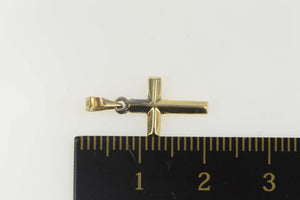10K Simple Classic Cross Christian Faith Symbol Pendant Yellow Gold