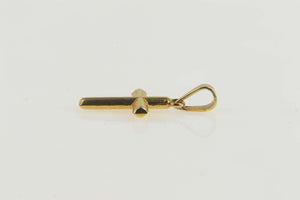 14K Cross Symbol Christian Jesus Christ Simple Charm/Pendant Yellow Gold