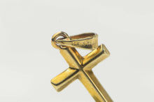 Load image into Gallery viewer, 14K Cross Symbol Christian Jesus Christ Simple Charm/Pendant Yellow Gold