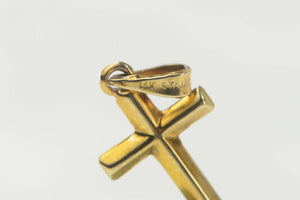 14K Cross Symbol Christian Jesus Christ Simple Charm/Pendant Yellow Gold