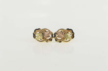 Load image into Gallery viewer, 10K Black Hills Leaf Cluster Simple Stud Earrings Yellow Gold