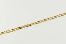 Load image into Gallery viewer, 14K 0.6mm Squared Link Classic Box Chain Necklace 18.25&quot; Yellow Gold