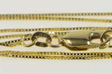 Load image into Gallery viewer, 14K 0.6mm Squared Link Classic Box Chain Necklace 18.25&quot; Yellow Gold