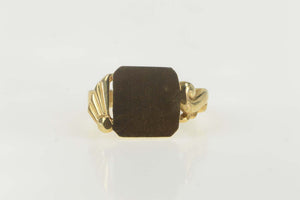 14K Vintage NOS 1950''s Squared Men's Signet Ring Size 10.25 Yellow Gold