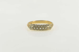 14K Vintage NOS 1950's Retro Wedding Band Ring Size 6 Yellow Gold