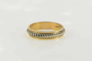14K Vintage NOS 1950's Rope Trim 4.9mm Band Ring Size 9 Yellow Gold